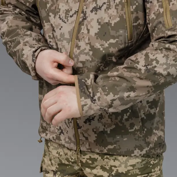 12 - Куртка тактична SoftShell APEX Flex. Осінь-Весна Піксель. Розмір XL