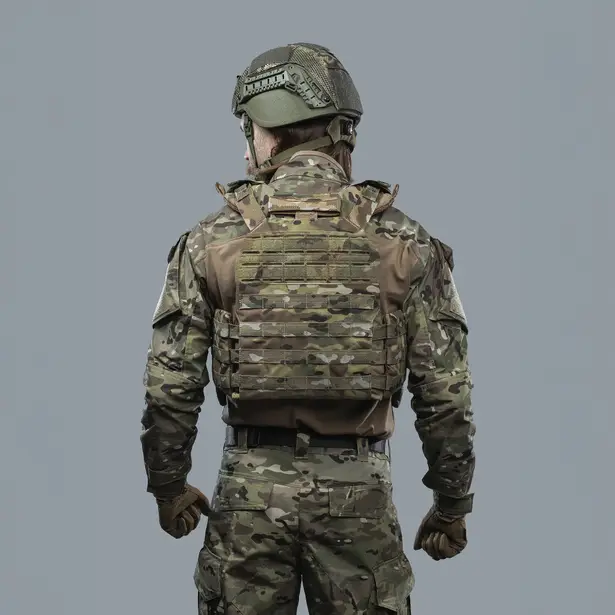 4 - Плитоноска TUR PRO Gen 2 з системою швидкого скидання. Molle. Колір Мультикам. Розмір XL