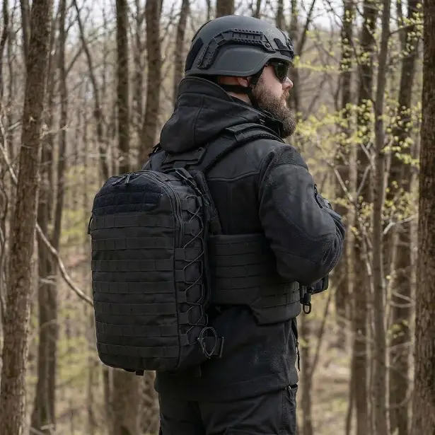 10 - Тактичний рюкзак на 10л. Cordura 1000D. Чорний