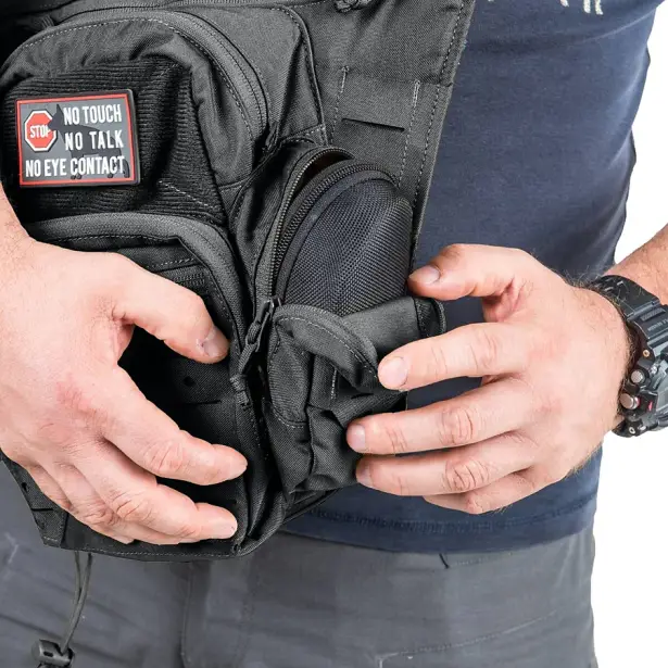 6 - Сумка через плече Helikon EDC Side Bag Cordura. Чорний