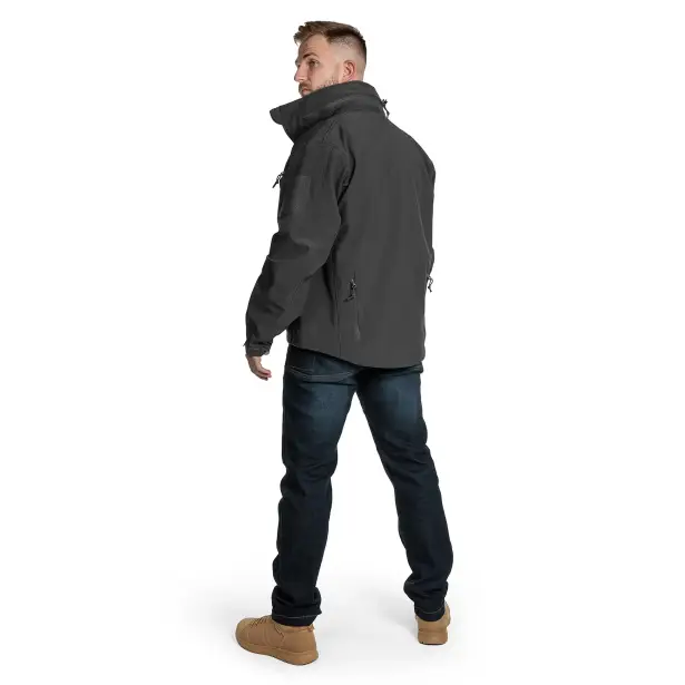 8 - Куртка Helikon Gunfighter Softshell Shark Skin Windblocker. Чорний