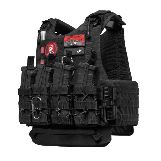 1 - Плитоноска VEPR, збільшена площа захисту. (аналог IOTV G4) Molle. Колір Чорний. Розмір S