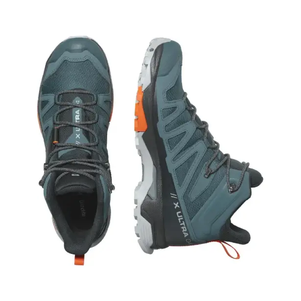 2 - Трекінгове взуття Salomon X Ultra 4 MID Gore-Tex (водонепроникні). Синьо-зелені. Розмір 42