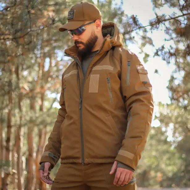 6 - Куртка тактична Softshell ХАНТЕР. Осінь-Весна Койот. Розмір XL (52-54)