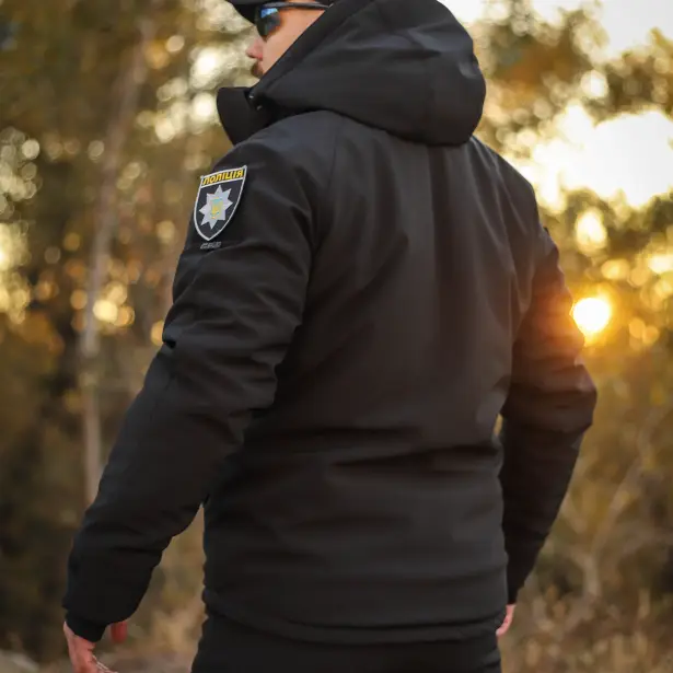 9 - Куртка тактична Softshell ХАНТЕР. Осінь-Весна Чорний. Розмір M (44-46)