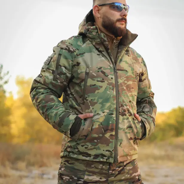6 - Куртка тактична Softshell ХАНТЕР. Осінь-Весна Мультикам. Розмір L (48-50)