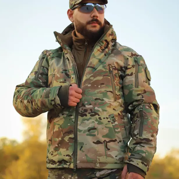 1 - Куртка тактична Softshell ХАНТЕР. Осінь-Весна Мультикам. Розмір XXL (56-58)