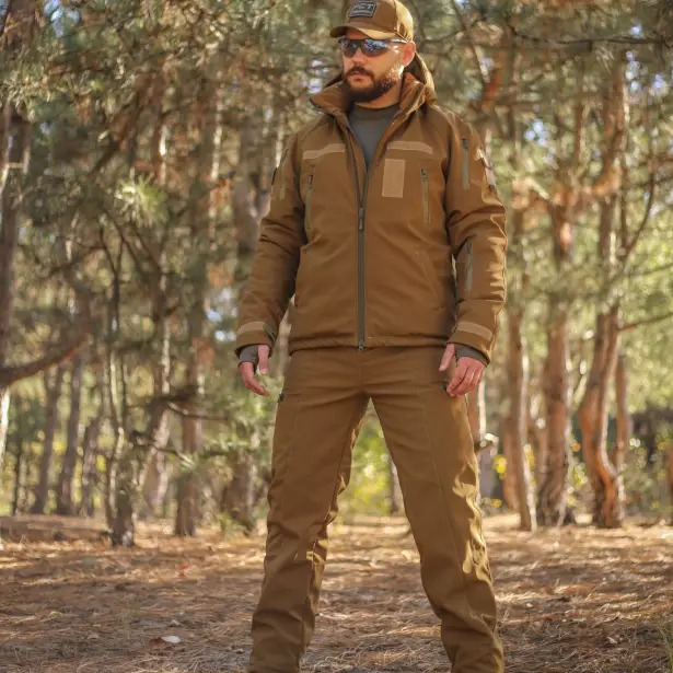 7 - Куртка тактична Softshell ХАНТЕР. Осінь-Весна Койот. Розмір 3XL (60-62)