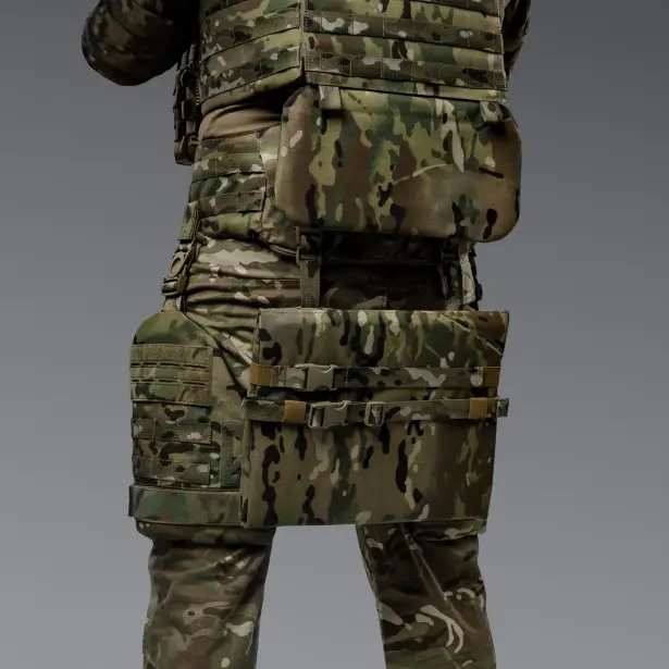 5 - Балістичний захист попереку 1-го класу захисту. CORDURA 1000D. Мультикам