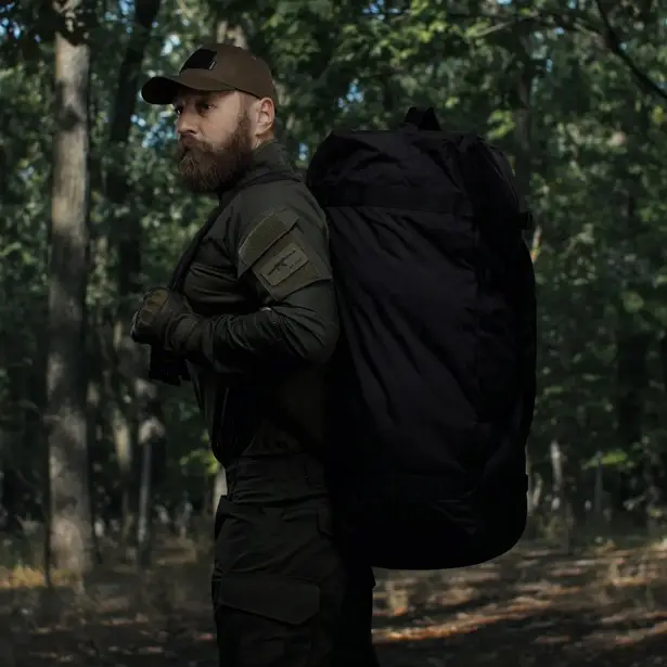 5 - Тактична сумка-баул на 100л. Cordura 500D. Чорний