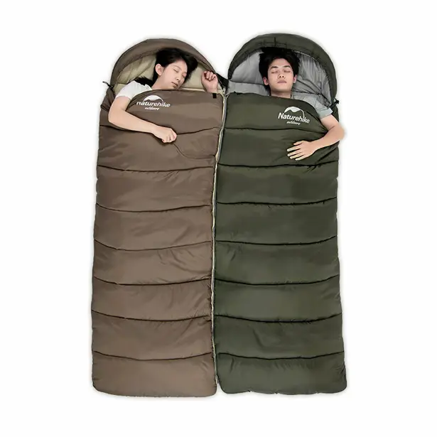 4 - Спальник з капюшоном правий (1°C) Naturehike U350 NH20MSD07. Зелений