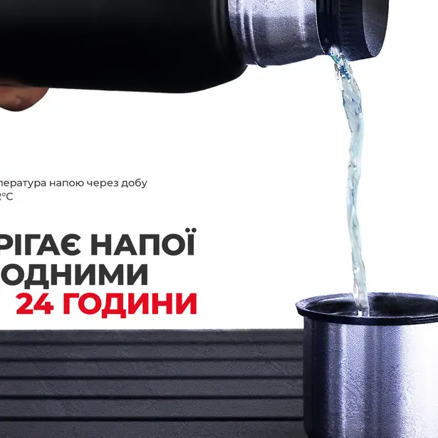 6 - Термос сталевий 1,0 л Naturehike Q-9H NH19SJ010. Чорний