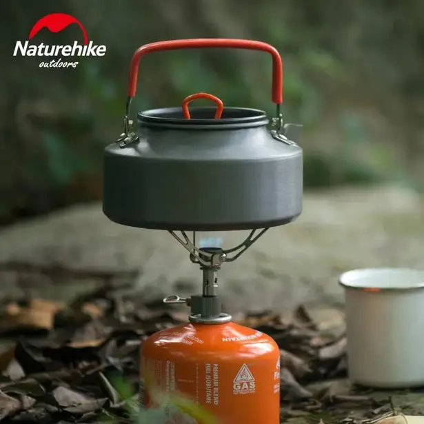 6 - Чайник алюмінієвий Naturehike NH17C020-H 1.1 л. Сірий