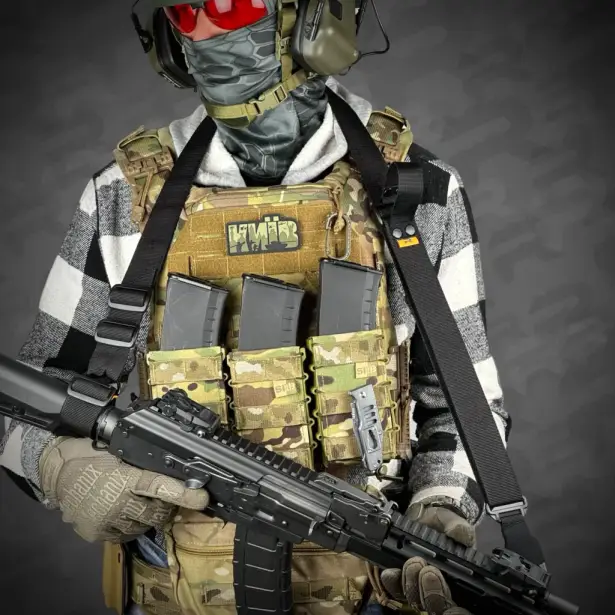 4 - Ремінь RAGNAROK TYR carbine збройовий одно/двоточковий з додатковим кріпленням. Чорний
