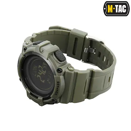 2 - Тактичний годинник з компасом 2233 Army M-Tac. Олива