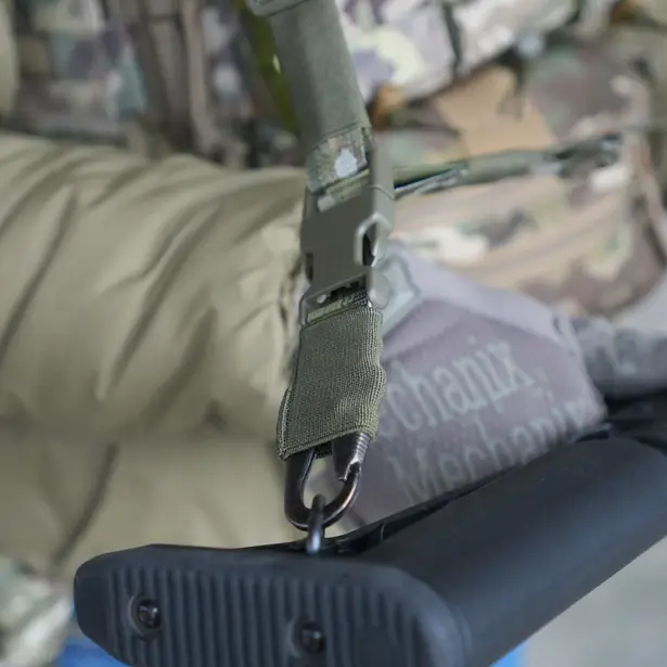 6 - Ремінь збройовий триточковий RAGNAROK з широким наплічником KRAKEN carbine. Мультикам