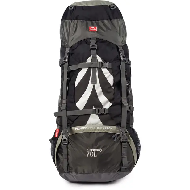 1 - Рюкзак туристичний Naturehike NH70B070-B, 70л+5л. Чорно-сірий