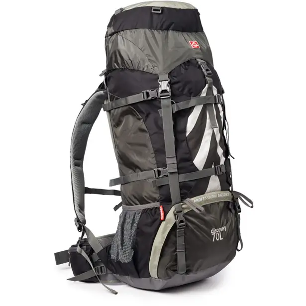 17 - Рюкзак туристичний Naturehike NH70B070-B, 70л+5л. Чорно-сірий