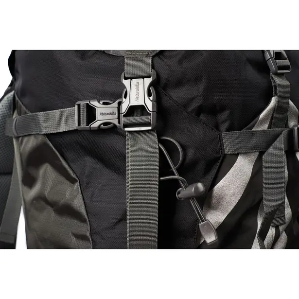 12 - Рюкзак туристичний Naturehike NH70B070-B, 70л+5л. Чорно-сірий