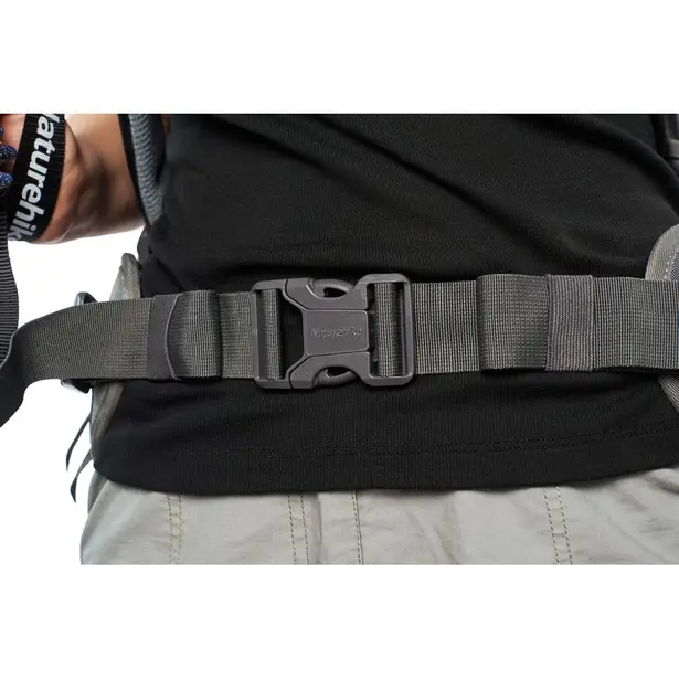 2 - Рюкзак туристичний Naturehike NH70B070-B, 70л+5л. Чорно-сірий