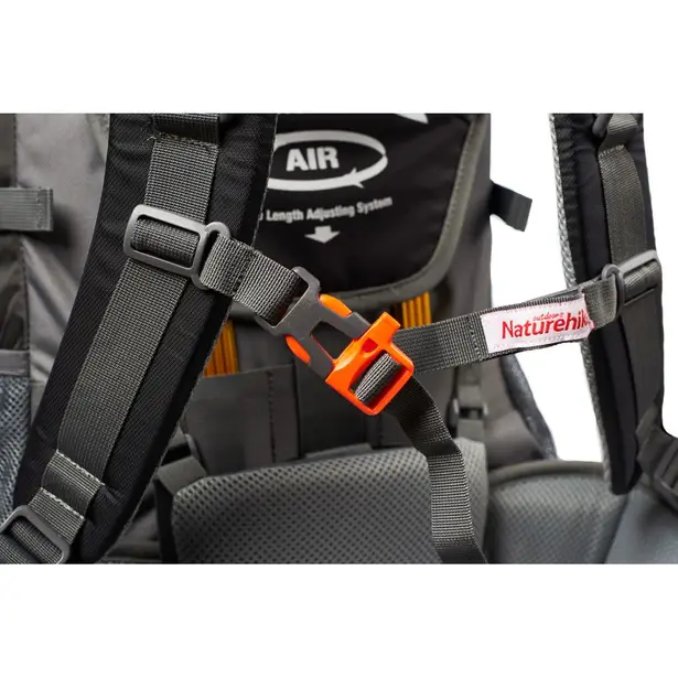 3 - Рюкзак туристичний Naturehike NH70B070-B, 70л+5л. Чорно-сірий