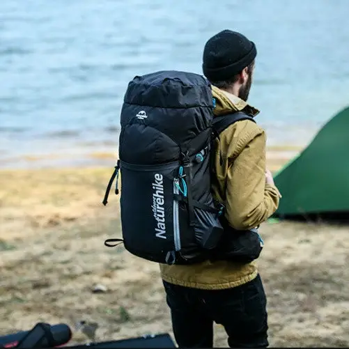 2 - Рюкзак туристичний Naturehike NH18Y045-Q, 45л. Чорний