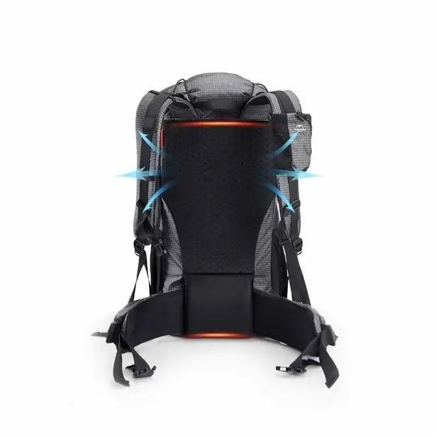 2 - Рюкзак туристичний Naturehike Rock NH20BB113, 40+5л. Чорний