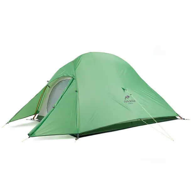 1 - Намет надлегкий тримісний з футпринтом Naturehike Cloud Up 3 Updated NH18T030-T, 210T, зелений