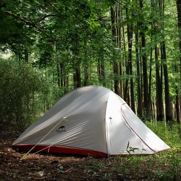 9 - Намет надлегкий тримісний з футпринтом Naturehike Cloud Up 3 Updated NH18T030-T, 210T, зелений