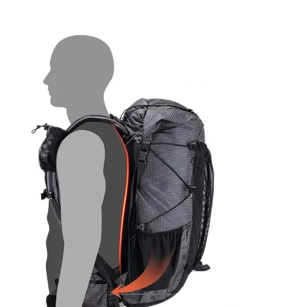 2 - Рюкзак туристичний Naturehike Rock NH19BP095, 60+5л. Чорний