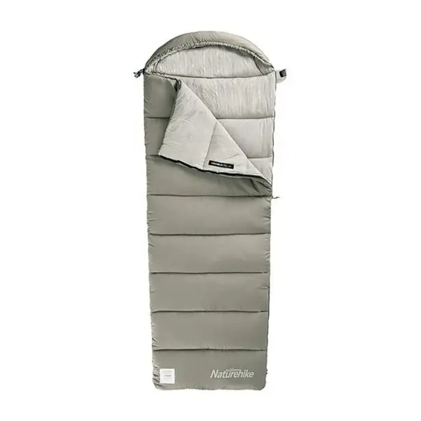 1 - Спальник з капюшоном Naturehike M400 NH20MSD02, (1°C), лівий, зелений