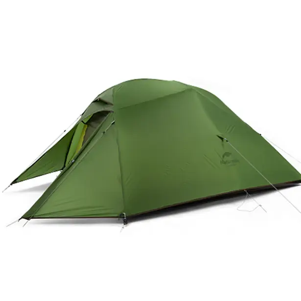 2 - Намет надлегкий одномісний з футпринтом Naturehike Cloud Up 1 Updated NH18T010-T, 20D, темно-зелений
