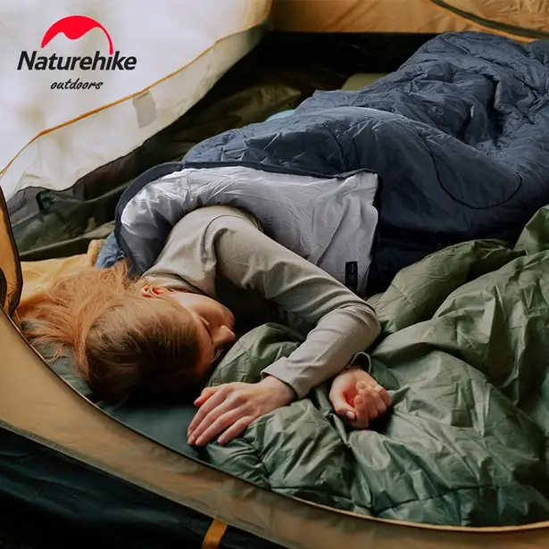 2 - Спальний мішок Naturehike Y150L NH21MSD08, правий, сіро-блакитний