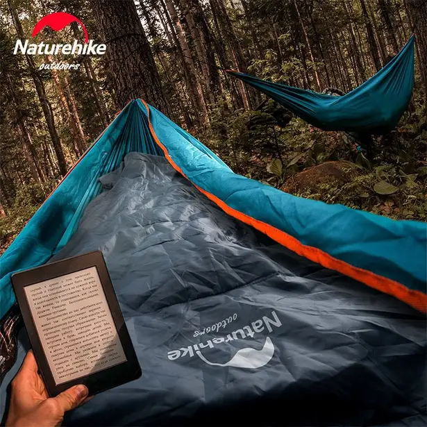 4 - Спальний мішок Naturehike Y150L NH21MSD08, правий, сіро-блакитний