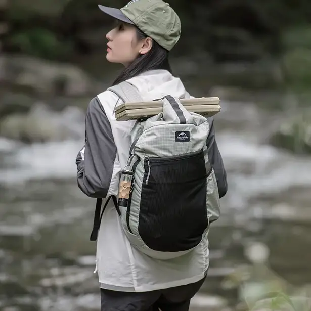 6 - Рюкзак туристичний Naturehike NH20BB206, 20л. Світло-сірий