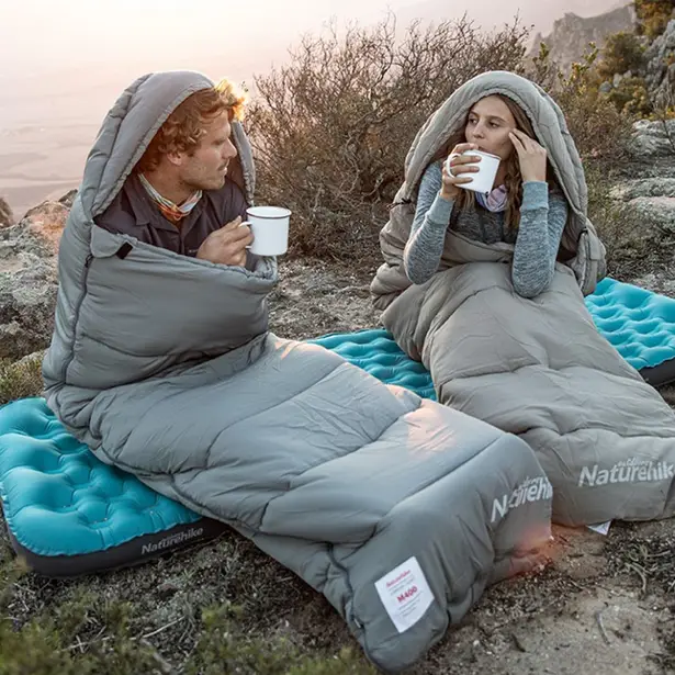 10 - Спальний мішок з капюшоном Naturehike M300 NH20MSD02, зелений, лівий