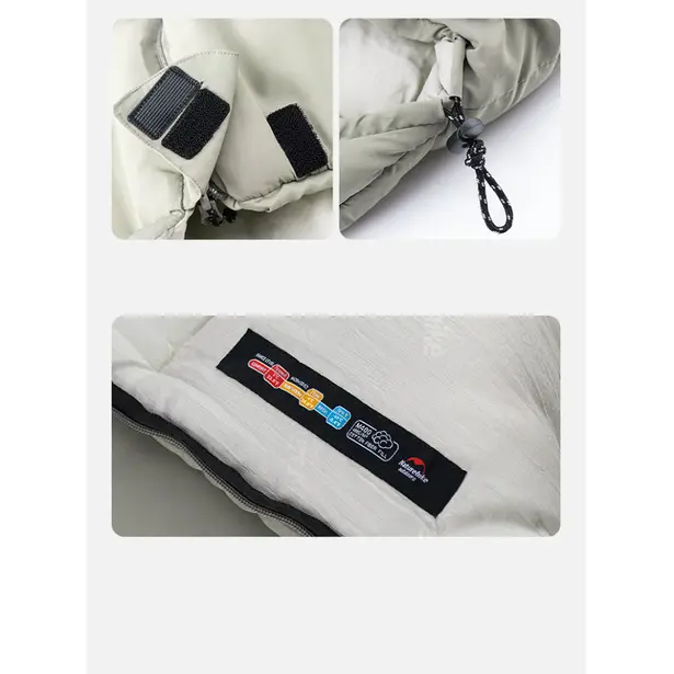 7 - Спальний мішок з капюшоном Naturehike M300 NH20MSD02, зелений, правий