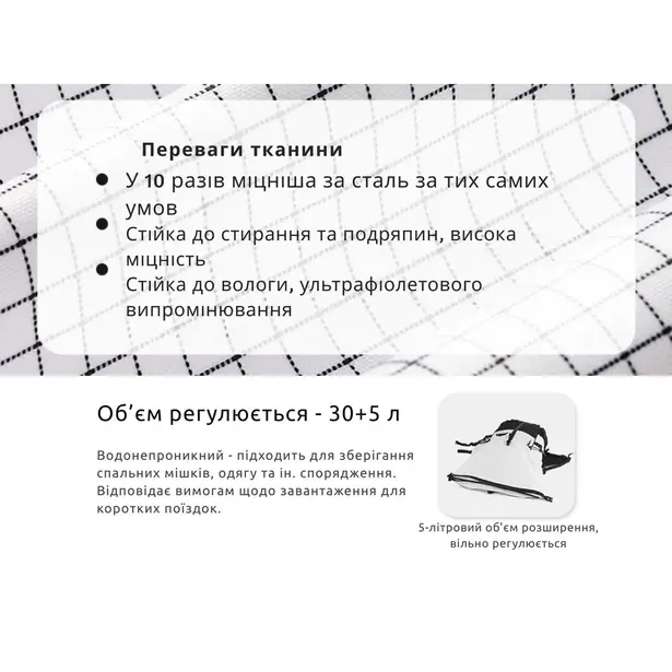 11 - Рюкзак туристичний Naturehike CNK2300016, 30+5л. Чорний