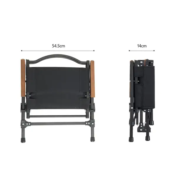2 - Кресло складное Naturehike CNK2350JJ015, алюминий, черный