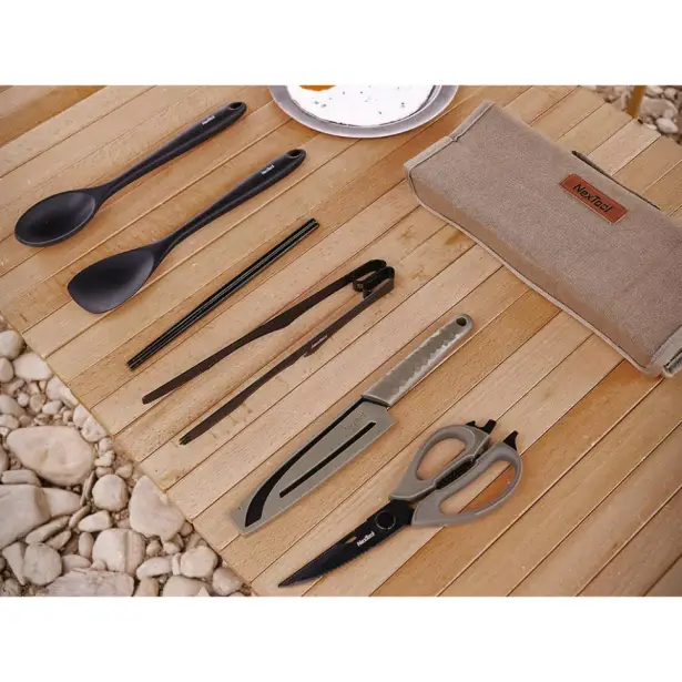 9 - Кемпінговий набір кухонного посуду NexTool Outdoor Cooking set, 6 предметів
