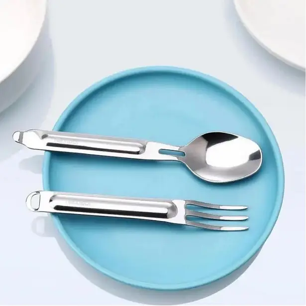 6 - Набір столових приборів NexTool Portable Stainless Steel Tableware з нержавіючої сталі