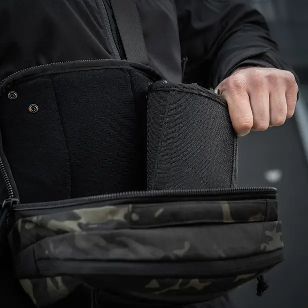 9 - Плечова однолямкова сумка M-TAC EDC Bag Elite. Multicam Black