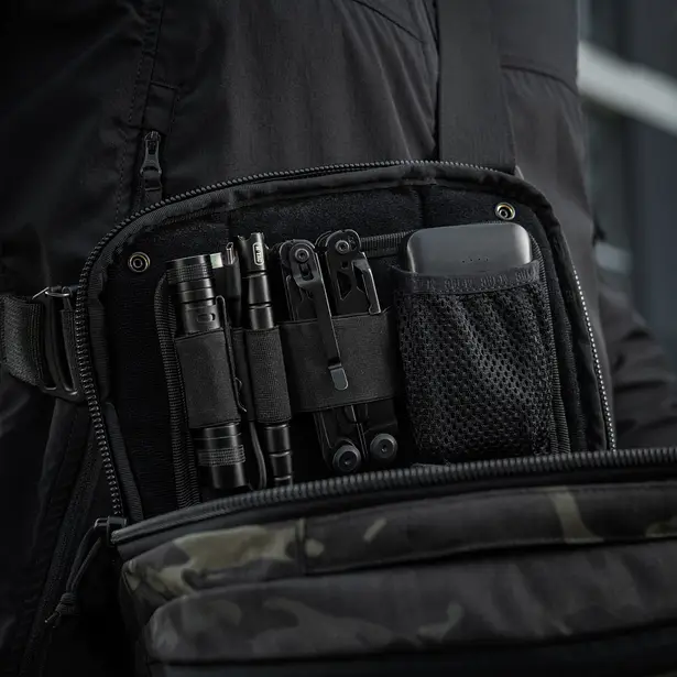 8 - Плечова однолямкова сумка M-TAC EDC Bag Elite. Multicam Black