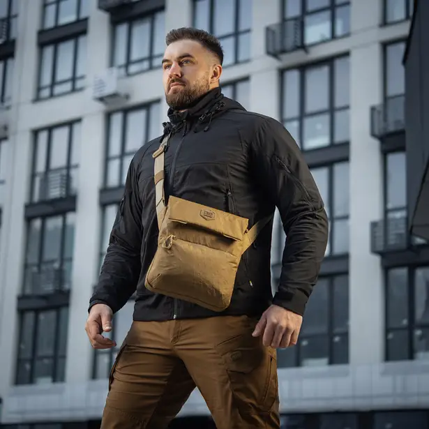 16 - Плечова однолямкова сумка M-TAC Konvert Bag X-Pac Elite. Койот