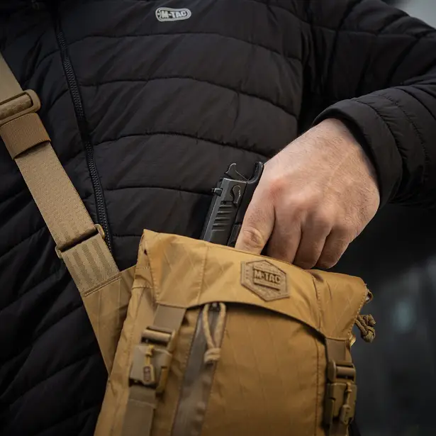 11 - Плечова однолямкова сумка M-TAC Magnet Bag X-Pac Elite. Койот