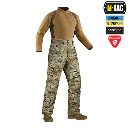 3 - Тактичні штани зимові M-Tac Alpha Pro Primaloft. Колір Мультикам