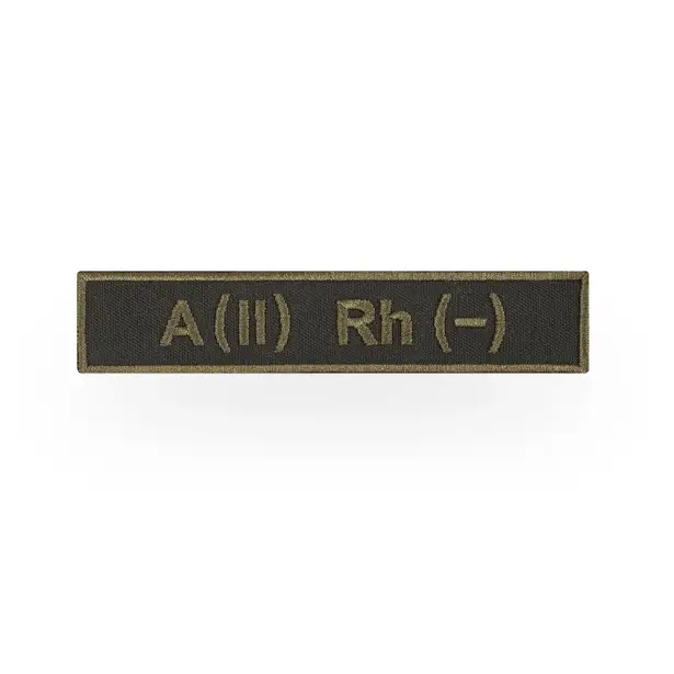 1 - Патч (шеврон) Specprom Група крові А(2) Rh (-). Олива