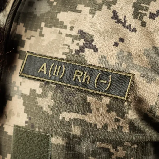 4 - Патч (шеврон) Specprom Група крові А(2) Rh (-). Олива