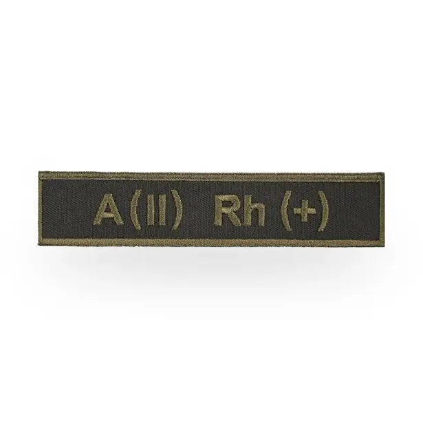 1 - Патч (шеврон) Specprom Група крові А(2) Rh (+). Колір Олива