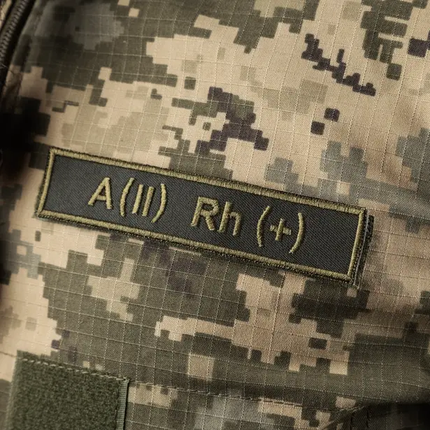 4 - Патч (шеврон) Specprom Група крові А(2) Rh (+). Колір Олива